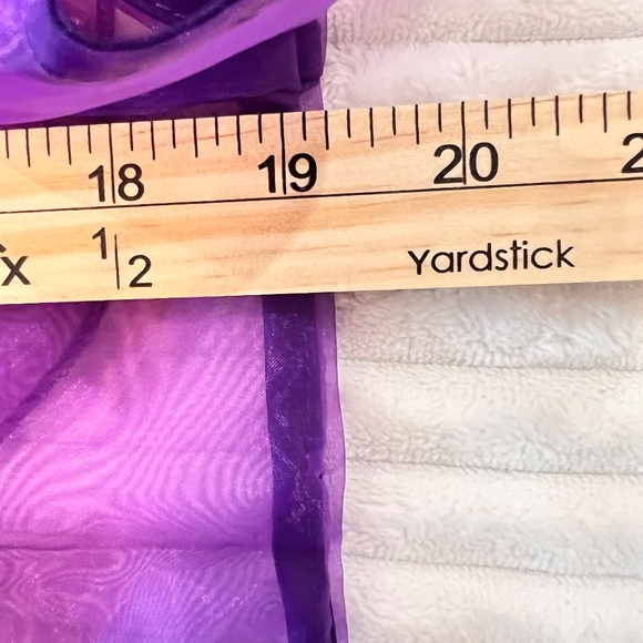 # A014 NANCY Purple Organza Top with Pearl Embellishment NWT M - Picture 8 of 10